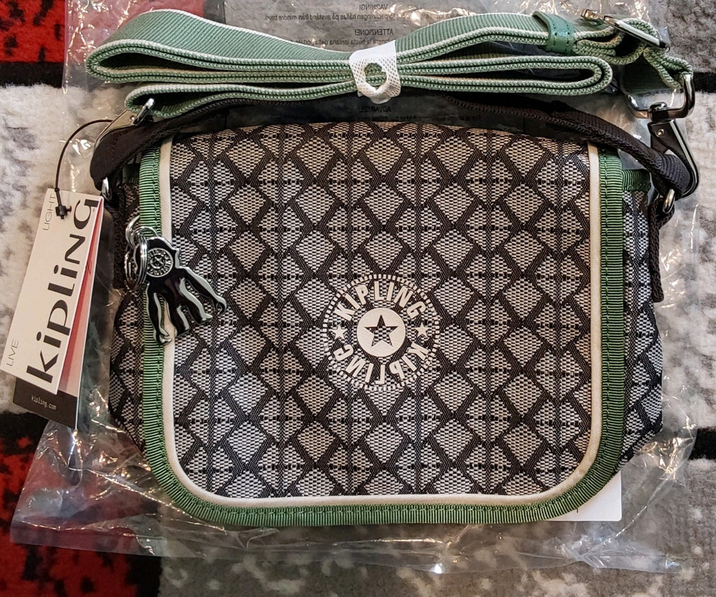 Kipling Ramey Boxy Grab Handbag Sport Emerald Black NWT 🔥🔥🔥
