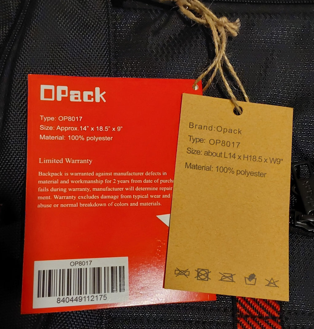 OPACK Extra Large Backpack TSA Approved, RFID , Durable Black NWT 🔥🔥🔥