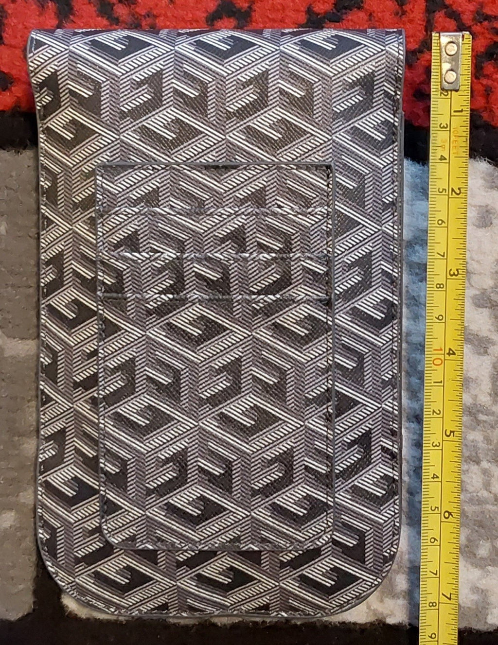 Guess Gcube Universal Phone Pouch with Strap Black Gray Open Box New 🔥🔥🔥