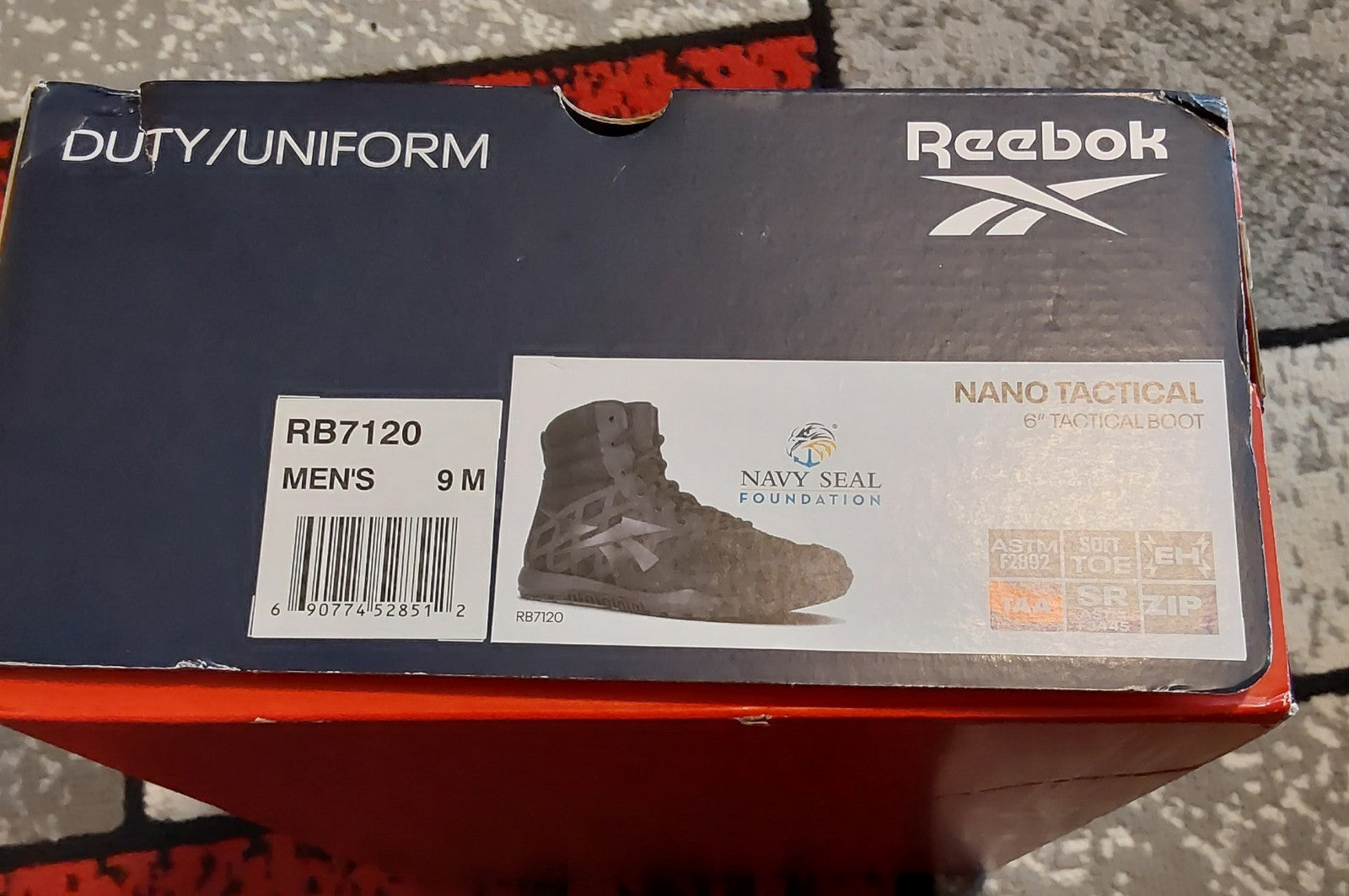 REEBOK NANO TACTICAL MEN'S 6" BOOTS  BLACK SIZE 9 NIB🔥🎁🔥