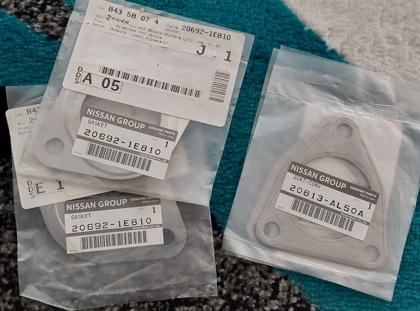OEM Nissan/Infiniti  Cat Converter Gaskets 20692-1E810 × 2 20813-AL50A × 2🔥🔥🔥
