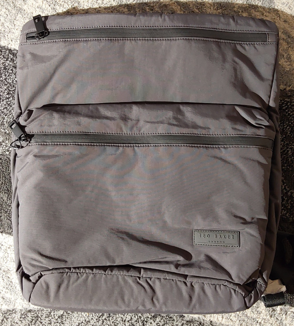 Ted Baker London Crayve Paper Touch Nylon Unisex Backpack Gray NWT🔥🔥🔥