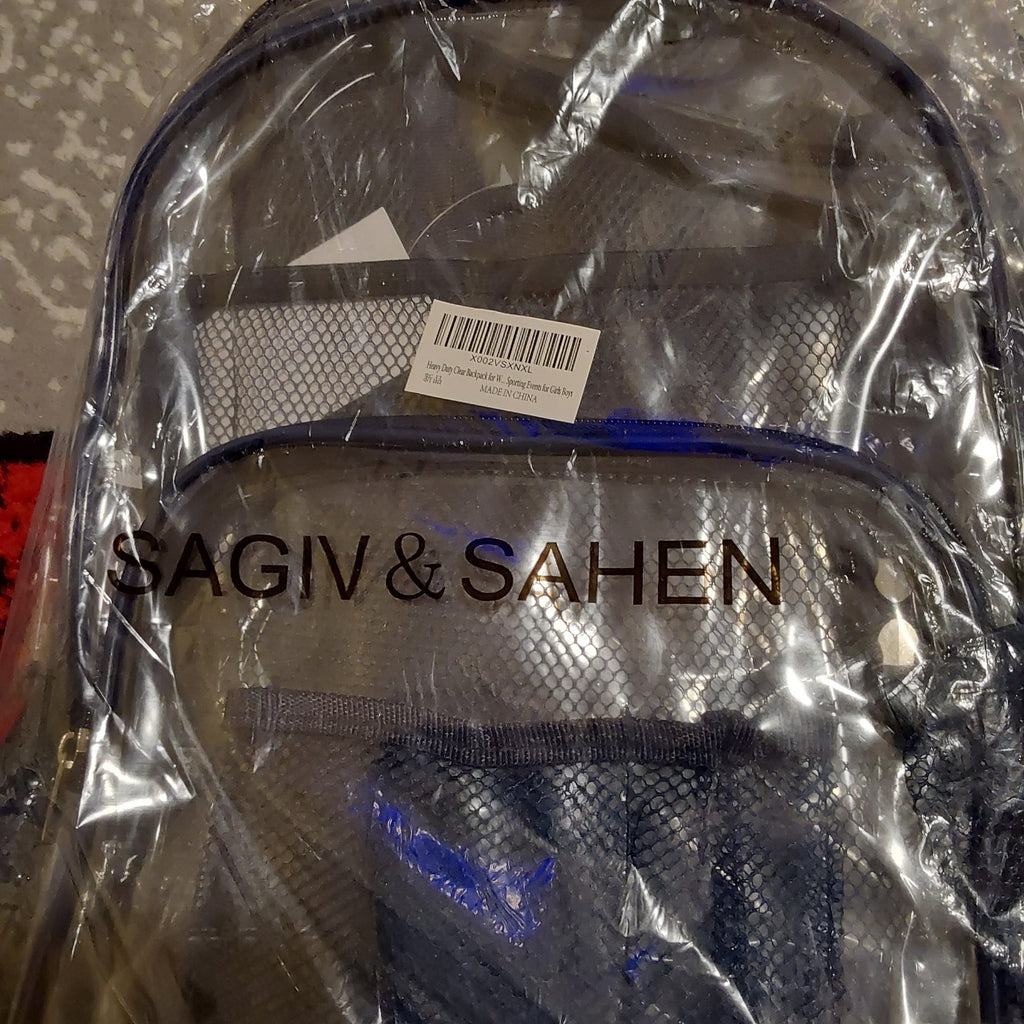 Sagiv & Sahen Heavy Duty Clear PVC Backpack  Medium Lot Of 4 NWT 🔥🔥🔥