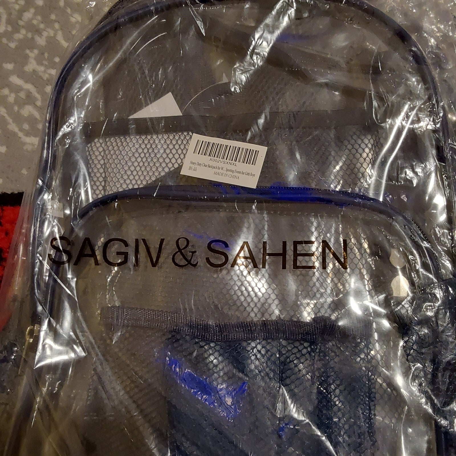 Sagiv & Sahen Heavy Duty Clear PVC Backpack  Medium Lot Of 4 NWT 🔥🔥🔥