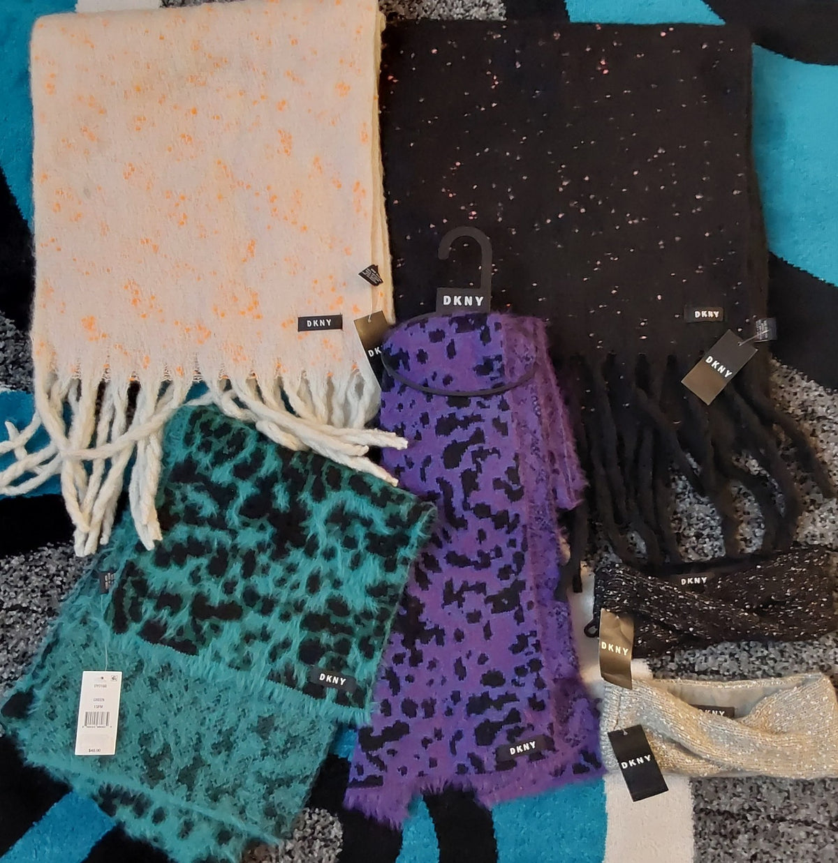 DKNY Fleece-Lined Headbands & Scarfs Assorted Lot Of 6 NWT 🔥🔥🔥