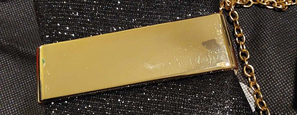 PIERRE CARDIN Hard Bowtie Clutch Chain Purse Black New🔥🔥🔥Blemished