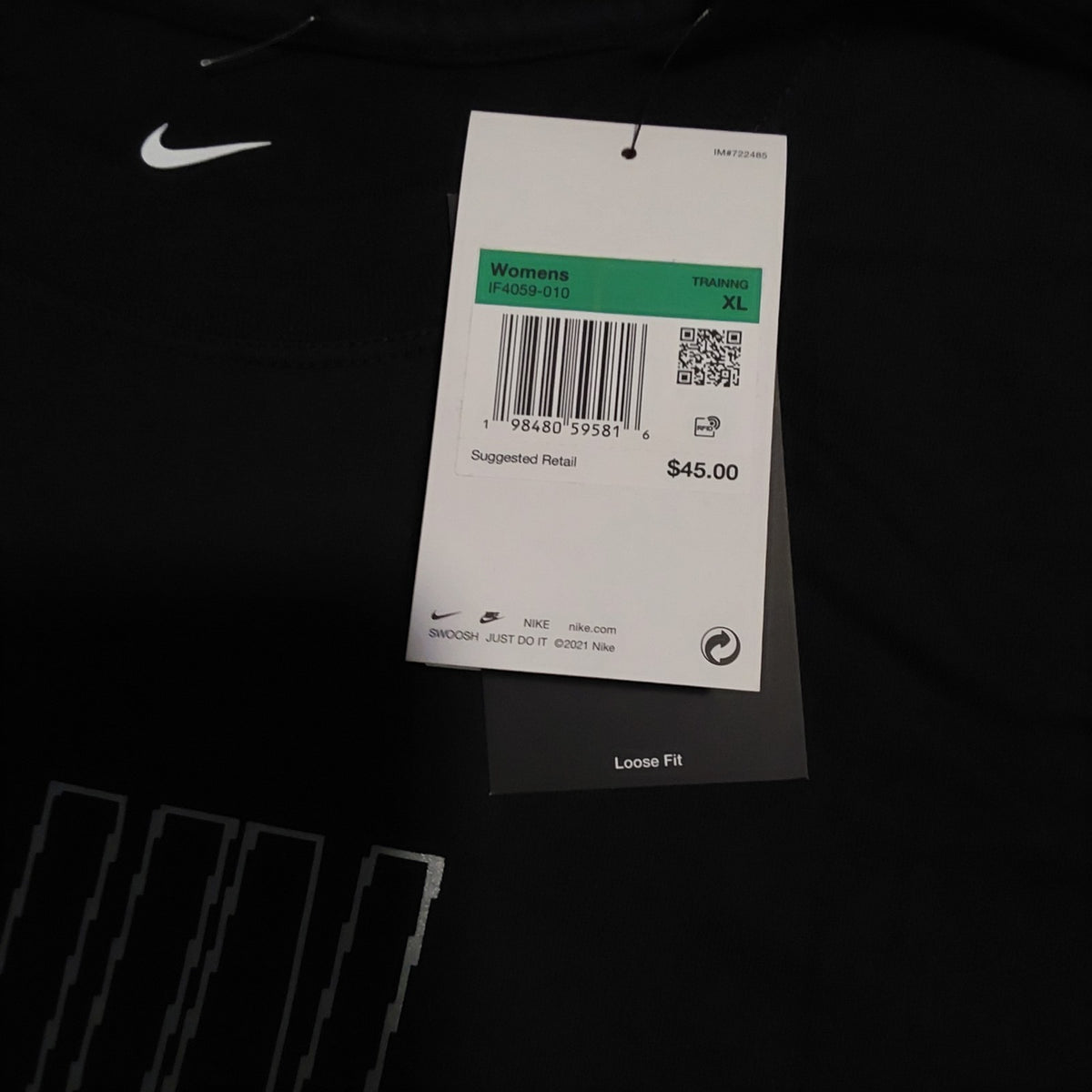 Nike After Dark Tour Shirt Womens XL Dri-FIT Short Sleeve Oversized NWT🔥🔥🔥