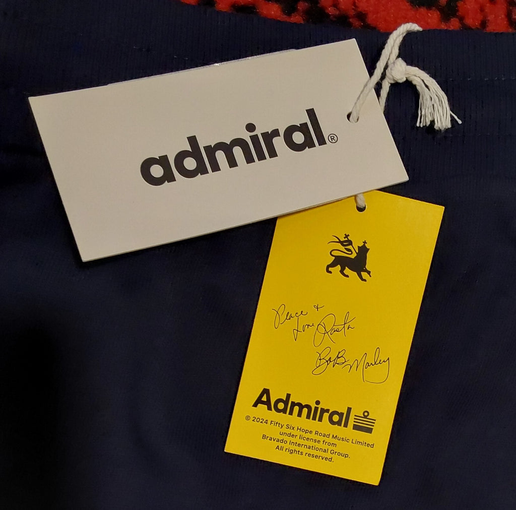 Bob Marley x Mundial x Admiral Track Pants in Navy & Red Size L NWT 🔥🔥🔥