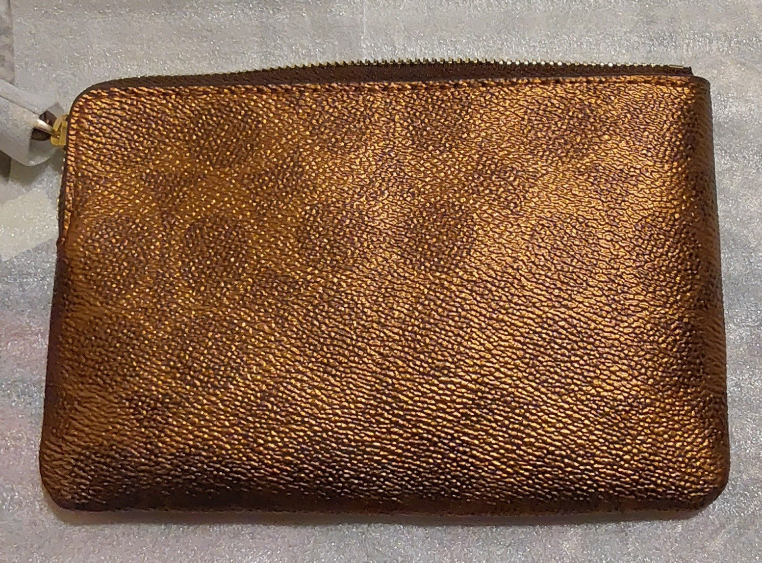 Coach Corner Zip Wristlet Signature Brown Copper NWT 🔥🔥🔥