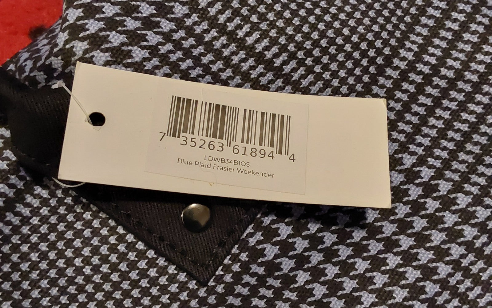 Lulu Dharma Blue Plaid Frasier Weekender Bag Overnight Travel Tote NWT 🔥🔥🔥