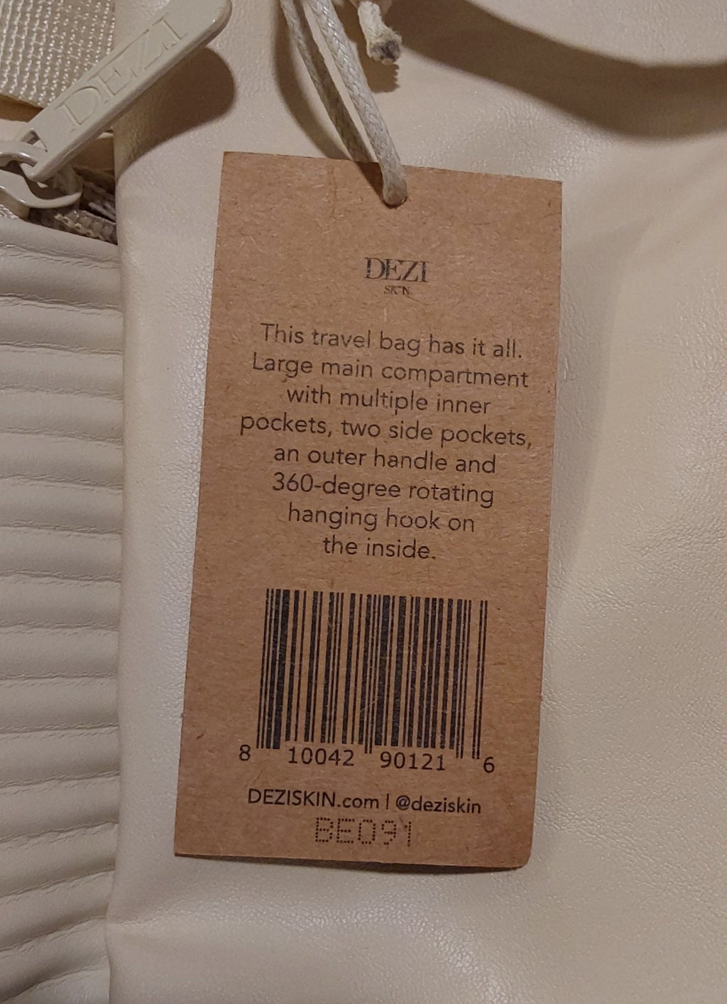 Dezi Pack It All Multi Purpose Travel Hanging Tote Ivory NWT 🔥🔥🔥