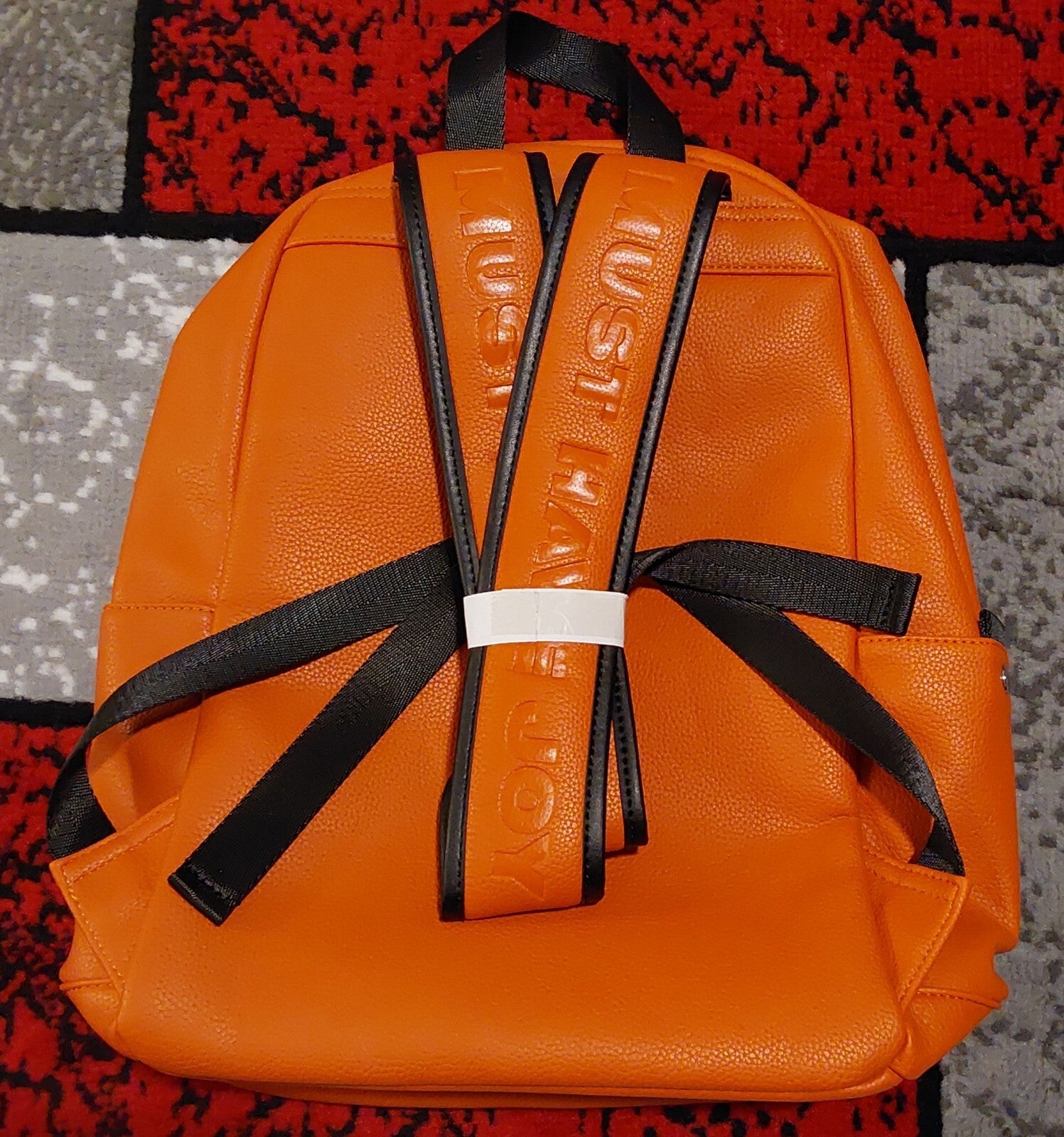 MHJ musthavejoy "I'm Bossed Bag" Monogram Logo Backpack Orange New🔥🔥🔥