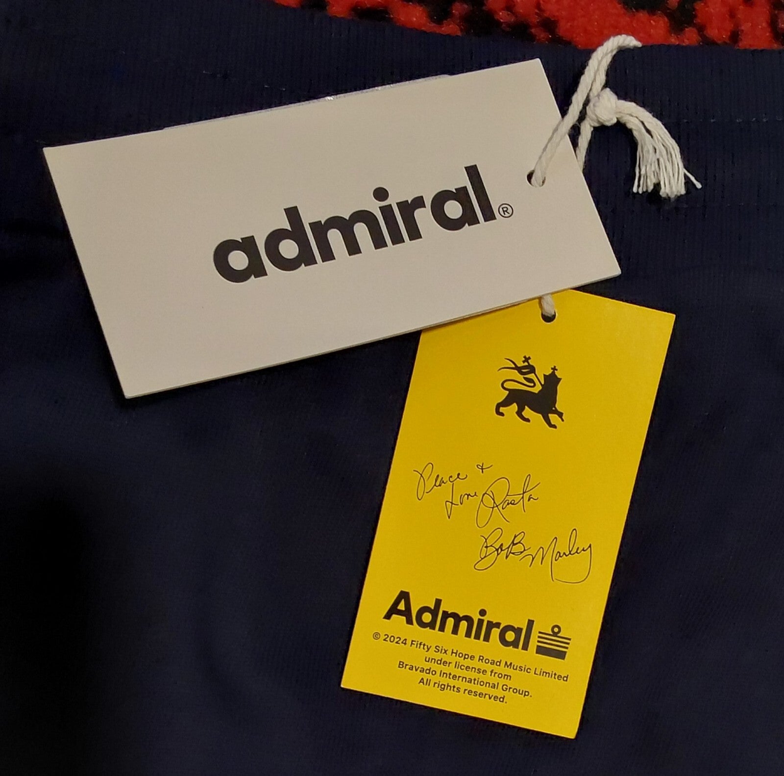 Bob Marley x Mundial x Admiral Track Pants in Navy & Red Size XL NWT 🔥🔥🔥