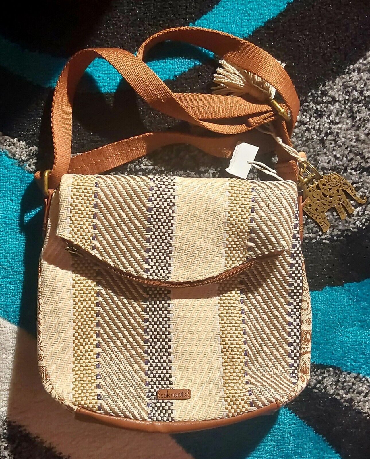 Sakroots Foldover Crossbody Bag Purse Summer Design NWOT
