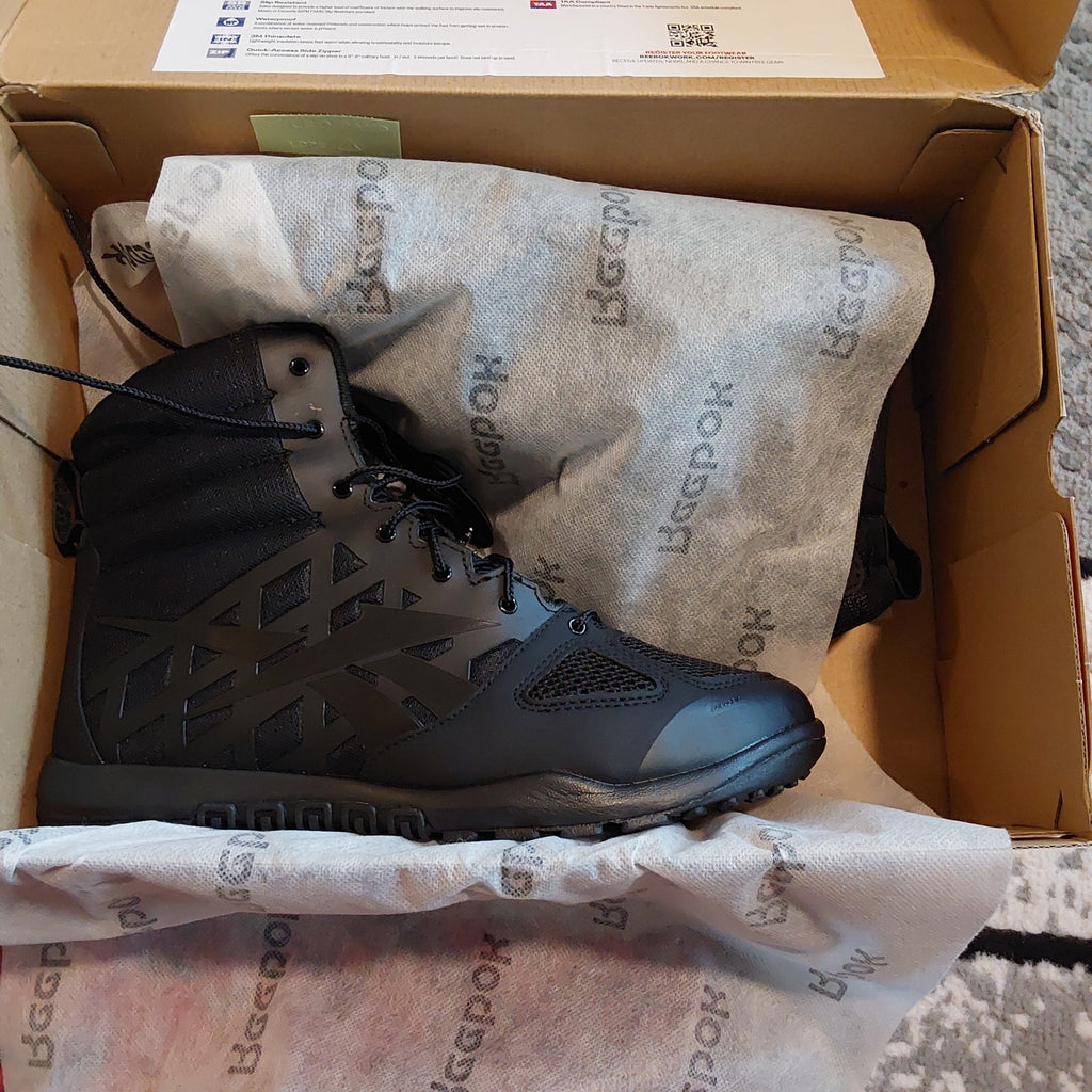 REEBOK NANO TACTICAL MEN'S 6" BOOTS  BLACK SIZE 9 NIB🔥🎁🔥