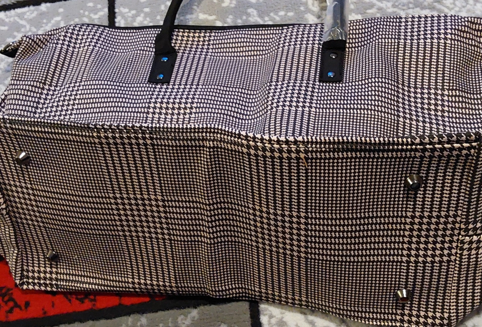 Lulu Dharma Pink Plaid Frasier Weekender Bag Overnight Travel Tote NWT 🔥🔥🔥