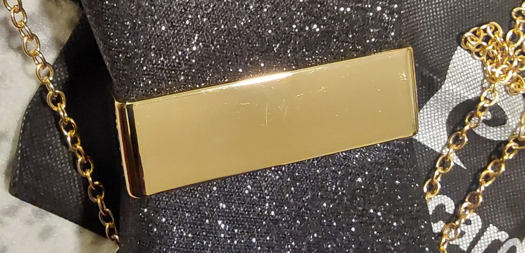 PIERRE CARDIN Hard Bowtie Clutch Chain Purse Black New🔥🔥🔥Blemished