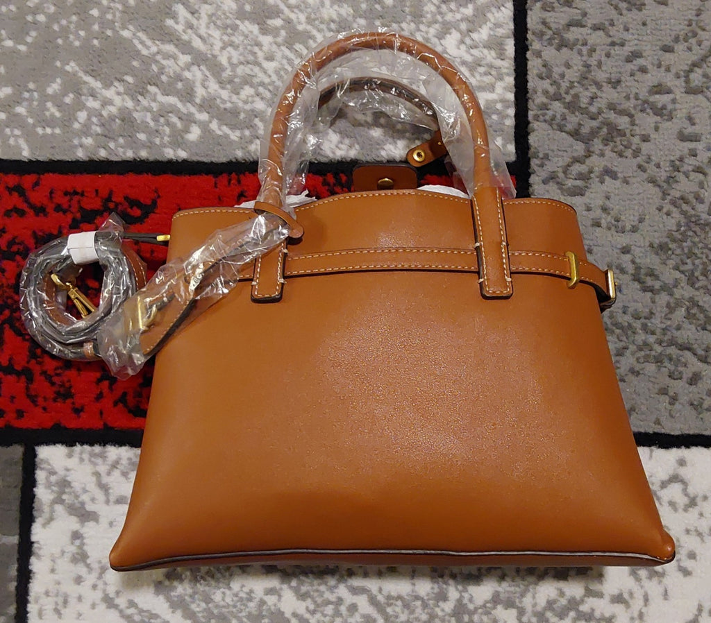 MANGO MNG Citybag Harvey With Lock Accessory Dark Pecan NWT 🔥🔥🔥