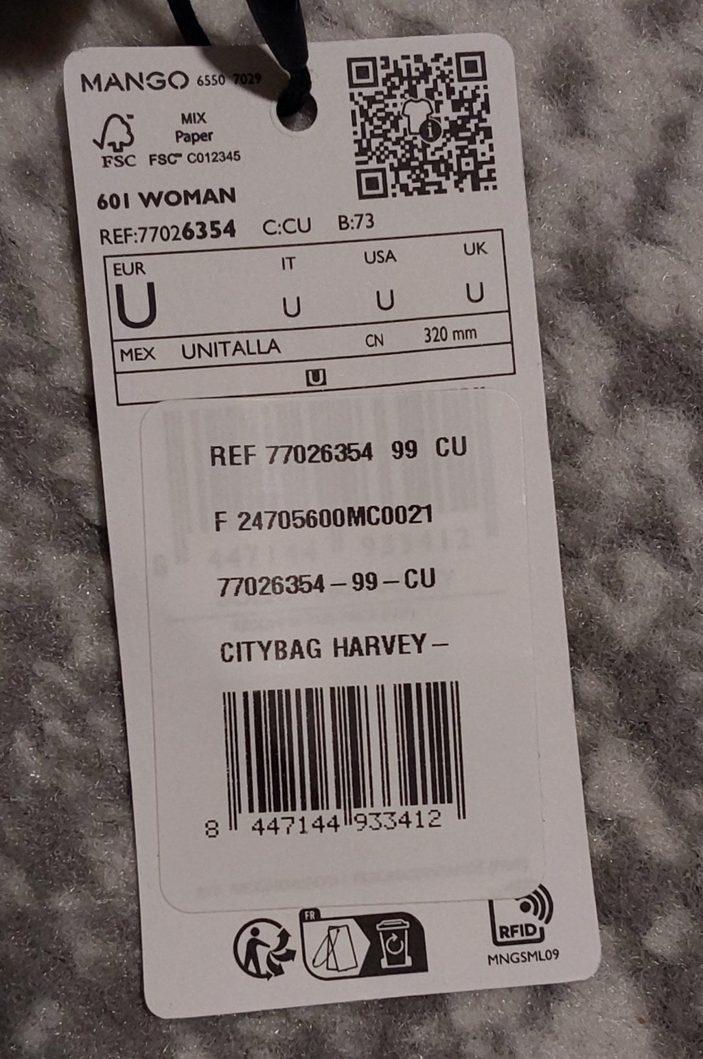 MANGO MNG Citybag Harvey With Lock Accessory Dark Pecan NWT 🔥🔥🔥