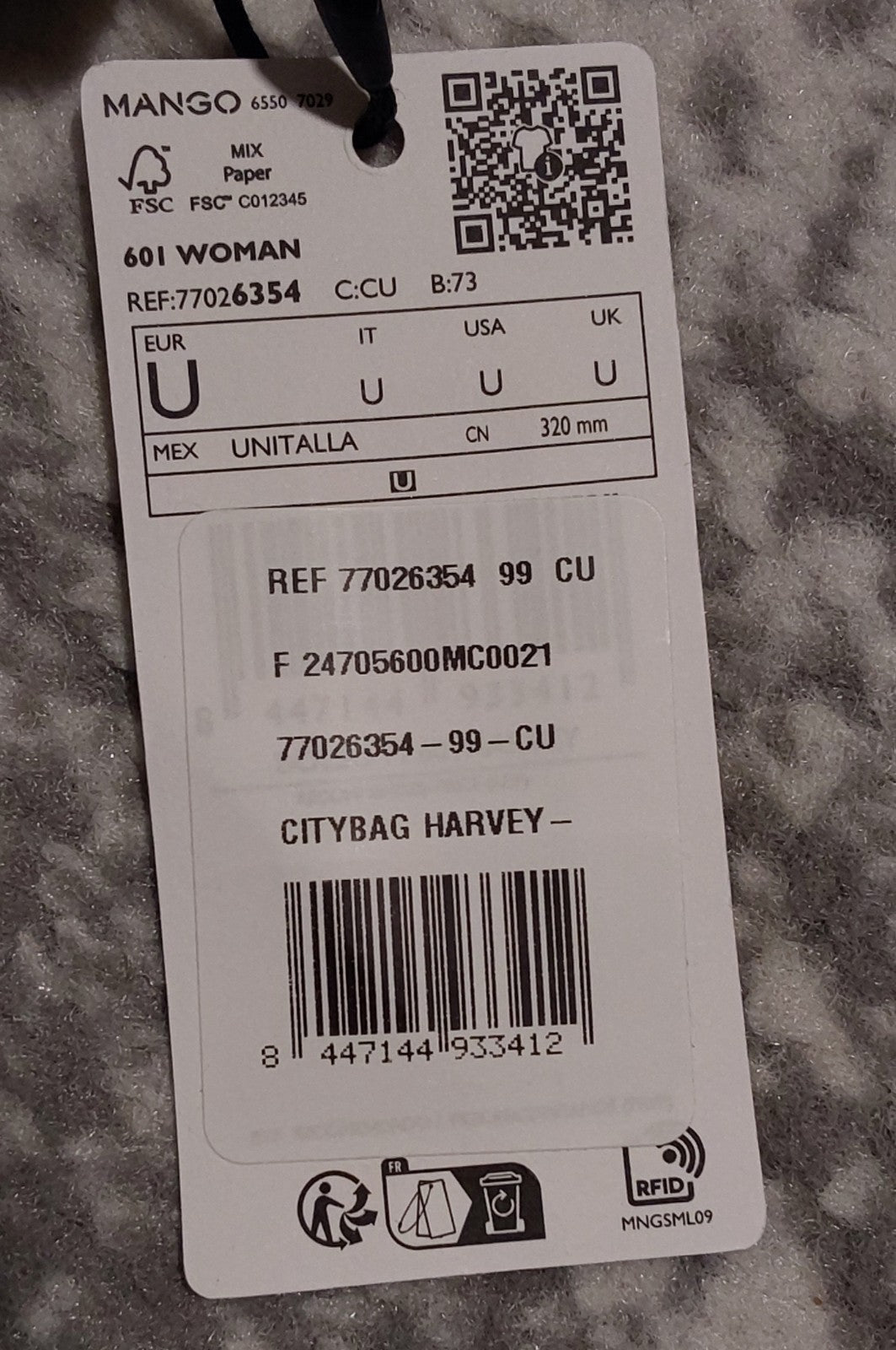 MANGO MNG Citybag Harvey With Lock Accessory Dark Pecan NWT 🔥🔥🔥